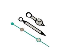 PSDFJAD ZHGUIMING NH35 NH36 Hands Silver Black Grey Gold Watch Hands Green Luminous Watches Pointers Fit NH35/NH36/4R/7S Movement(Top 7.Black Green)