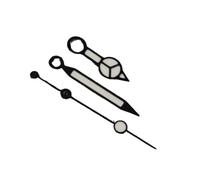 PSDFJAD ZHGUIMING NH35 NH36 Hands Silver Black Grey Gold Watch Hands Green Luminous Watches Pointers Fit NH35/NH36/4R/7S Movement(Top 5.Black)
