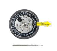 PSDFJAD ZHGUIMING NH35A Premium Mechanical Movement NH35 White Date Wheel 24 Jewels Automatic Self-Winding Accuracy Movt Replace(Black at 3)