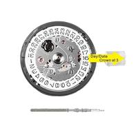 PSDFJAD ZHGUIMING NH35A Premium Mechanical Movement NH35 White Date Wheel 24 Jewels Automatic Self-Winding Accuracy Movt Replace(White at 3)