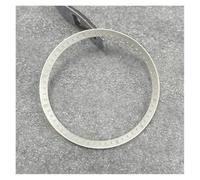 PSDFJAD ZHGUIMING Plastic/Steel Watch Chapter Ring Inner Shadow Ring 31.3mm-27.5mm for NH35/NH36/4R/6R/Seiko SKX007/SKX009 Watch Accessories(Silver White)