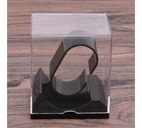 PSDFJAD ZHGUIMING Plastic Transparent Watch Display Storage Stand Holder Counter Smart Watch Protective Showcase Shelf Rack Jewelry Packaging Box(Black Matrix)