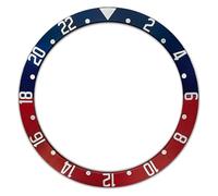 PSDFJAD ZHGUIMING Slanted Aluminium Material Multicolor Bezel Insert 38 * 30.5mm for Men Watch Case Replacement Parts Watch Bezel Accessories(Al-013)