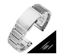PSDFJAD ZHGUIMING Solid stainless steel watch strap for DZ7395 DZ7315 DZ7396 men's watch chain large size 22mm 24mm 26mm 28mm 30mm watchband(3 silver,26mm)