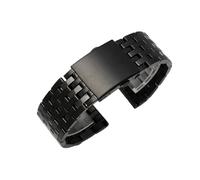 PSDFJAD ZHGUIMING Solid stainless steel watch strap for DZ7395 DZ7315 DZ7396 men's watch chain large size 22mm 24mm 26mm 28mm 30mm watchband(7 black,28mm)