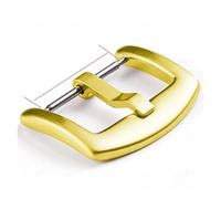 PSDFJAD ZHGUIMING Stainless Steel Buckle Watchband Strap Button for Watch Band 18mm 20mm 22mm 16mm 24mm Matal Clasp Watches Accessories(Gold,18mm)