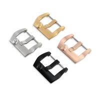 PSDFJAD ZHGUIMING Stainless Steel Watch Clasp 16mm 18mm 20mm 22mm 24mm Black Silver Rose Gold Watch Buckle for Watch Band(Silver,22mm)