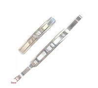 PSDFJAD ZHGUIMING Stainless Steel Watchband Buckle 3mm 4mm 5mm 6mm Double Pull Folding Butterfly Clasp Watch Strap Connection Watch Accessories(3mm)