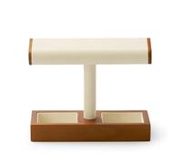 PSDFJAD ZHGUIMING T Shaped Solid Wood Watch Display Stand with Microfiber Jewelry Organizer Rack Bracelet Storage Watch Holder(SM19101)