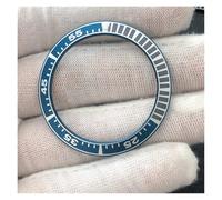 PSDFJAD ZHGUIMING Watch Accessories Digital Stripe Aluminum Watch Bezel Ring Outer Diameter 39.9mm Inner Diameter 31.6mm Thickness 1.4mm(Blue Black)