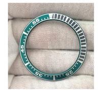 PSDFJAD ZHGUIMING Watch Accessories Digital Stripe Aluminum Watch Bezel Ring Outer Diameter 39.9mm Inner Diameter 31.6mm Thickness 1.4mm(Green Black)