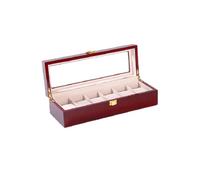 PSDFJAD ZHGUIMING Wooden Watch Box 6-bit Oil Spray Paint Watch Box Display Box