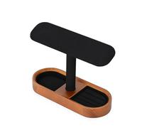 PSDFJAD ZHGUIMING Wooden Watch Holder Tshaped Jewelry Stand Display Black Solidwood Bracelet Ring Earring Organizer Wooden T-Bar Watch Stand(SM21203)