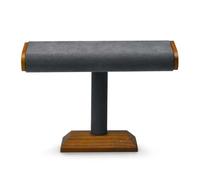 PSDFJAD ZHGUIMING Wooden Watch Holder Tshaped Jewelry Stand Display Black Solidwood Bracelet Ring Earring Organizer Wooden T-Bar Watch Stand(SM08702)