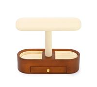 PSDFJAD ZHGUIMING Wooden Watch Holder Tshaped Jewelry Stand Display Black Solidwood Bracelet Ring Earring Organizer Wooden T-Bar Watch Stand(SM21204)