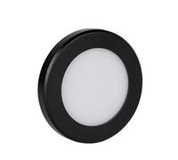 PSDFJAD zhuguiming LED Downlight Mini 220V 3W 5W 7W Surface Mounted Panel Spot Light 3colors 12V Ultra Thin Indoor Kitchen Showcase Cabinet Lamp(Black,Natural White_DC12V_3W)