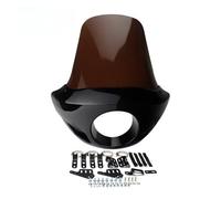 PSDKTMC Motorcycle Headlight Protector Windshield 5.75'' Motorcycle Head Lamp Fairing Headlight Cap For Dyna For Sportster Street Glide Fat Bob Low Rider FXD
