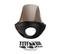 PSDKTMC Motorcycle Headlight Protector Windshield 5.75'' Motorcycle Head Lamp Fairing Headlight Cap For Dyna For Sportster Street Glide Fat Bob Low Rider FXD