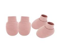 Psdndeww 1 Set Infant Cotton Mittens Anti Scratch Hand Covers Soft & Breathable Gloves & Socks For 0-6 Months Boys Girls Newborns Mittens