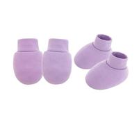 Psdndeww 1 Set Infant Cotton Mittens Anti Scratch Hand Covers Soft & Breathable Gloves & Socks For 0-6 Months Boys Girls Newborns Mittens