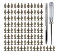 [Psdndeww] 100pcs Elegant Sturdy Metal Spike Decoration for Adding Charms to Clothing Shoes and Leather Crafts