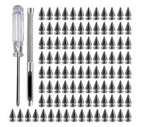 [Psdndeww] 100pcs Elegant Sturdy Metal Spike Decoration for Adding Charms to Clothing Shoes and Leather Crafts
