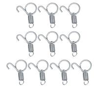 Psdndeww 10Pcs Metal Finger Spring for Hook Cage Door Spring Hooks for Fixing Bird Poultry Cage Doors 2 S