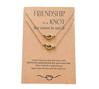 [Psdndeww] 2/3 Pcs Best Friend Necklace Forever Love Knot Infinity Matching Friendship Necklace Jewelry Gift Sister for Girls