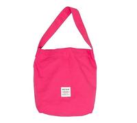 [Psdndeww] 2023 New Shoulder Bag Large Capacity Fashion Tote Bag Candy Travel Bag for Girl Women Versatile Canvas School Bag, hotpink