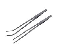 Psdndeww 2pcs Aquariums Tweezers Stainless Steel Straight And Curved Plant Tweezers Aquariums Accessories
