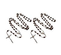 Psdndeww 2PCS Catholic Rosary Necklace with Cross, Free Size