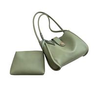 Psdndeww 2PCS PU Leather Travel Bag, green