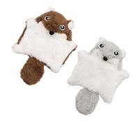Psdndeww 2Pieces Interaction Cats Plush Squirrels Teaser Toy For Engaging Active Cats Teething With Crinkle Paper Sound