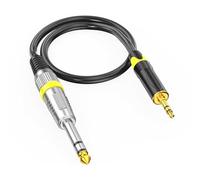 Psdndeww 3 5 to 6 5 Port Cable Adapter Cable for Guitar Amplifier 1/8 to 1/4 Cable 3 5 mm to 6 5 mm Plug Wire