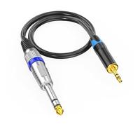 Psdndeww 3 5 to 6 5 Port Cable Adapter Cable for Guitar Amplifier 1/8 to 1/4 Cable 3 5 mm to 6 5 mm Plug Wire
