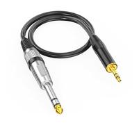 Psdndeww 3 5 to 6 5 Port Cable Adapter Cable for Guitar Amplifier 1/8 to 1/4 Cable 3 5 mm to 6 5 mm Plug Wire