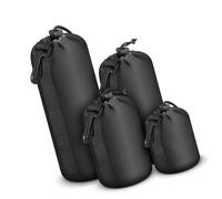 Psdndeww 4Pcs Neoprene Camera Lens Case Bag Video Lens Soft Drawstring Protector Case for Most Digital DSLR Camera