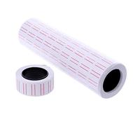 Psdndeww 5000x Single Row White Two Red Lines Self-Adhesive Coding Paper Paper Rectangular Supermarket Label Sticker