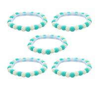 Psdndeww 5pcs Festival Pet Collars with Pompoms Colorful Breathable Furry Birthday Collar for Cats and Dogs