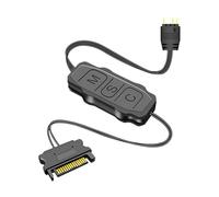 Psdndeww 5V 3Pin to ARGB Desktop Computer Controllers Fan LED Lighting Water Cooling RGB Remote Controllers Cable Computer Synchronization