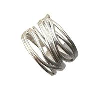 Psdndeww Adjustable Copper Ring, Fashion Twisted Cross Ring, Jewelry for Women