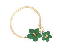 [Psdndeww] Adjustable Flower Jewelry Loose Wear Alloy Chain Secure Closure Beach Vacation Accessories Iron Chain Anklet with Adjustable Clasp, フリーサイズ