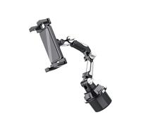 Psdndeww Adjustable Foldable Car Phone Tablet Holder With Cup Mount Secure Grip For Tablet Vehicle Organization Car Vent Mount With Cup Holder