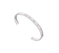 [Psdndeww] Adjustable Size Bangle Contemporary Wristband Handmade Stainless Steel Jewelry Trendy Minimalist Accessories Lightweight Comfort Fit Wristband, フリーサイズ