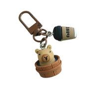 Psdndeww Animal 3D Keychain Cartoon Resin Animal Key Ring Bag Pendant Fashion Accessories for Backpack and Phone Decoration