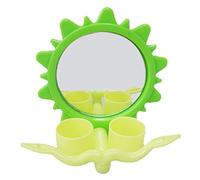 Psdndeww Bird Toy with Perch Feeding Dish Cups Hanging Parrot Feeder Food Water Bowls for African Budgies