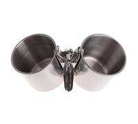 Psdndeww Bird Water Feeder Dishes Food Bowl for Cage Cups Clip On Perches Parrot Stainless Steel Birdcage Bowls with Clamp