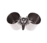 Psdndeww Bird Water Feeder Dishes Food Bowl for Cage Cups Clip On Perches Parrot Stainless Steel Birdcage Bowls with Clamp