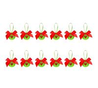 Psdndeww Bowknot Themed Christmas Tree Ornament Bright Christmas Hanging Ornament Stylish Furry Ball Ornament for Home Party