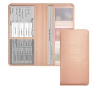 Psdndeww Car Document Organiser Leather Vehicle Registration Holder 5.15x9.56Inch for Vehicle Paper Insurance Cards Auto Insurance Holder, A, Mass Beauty